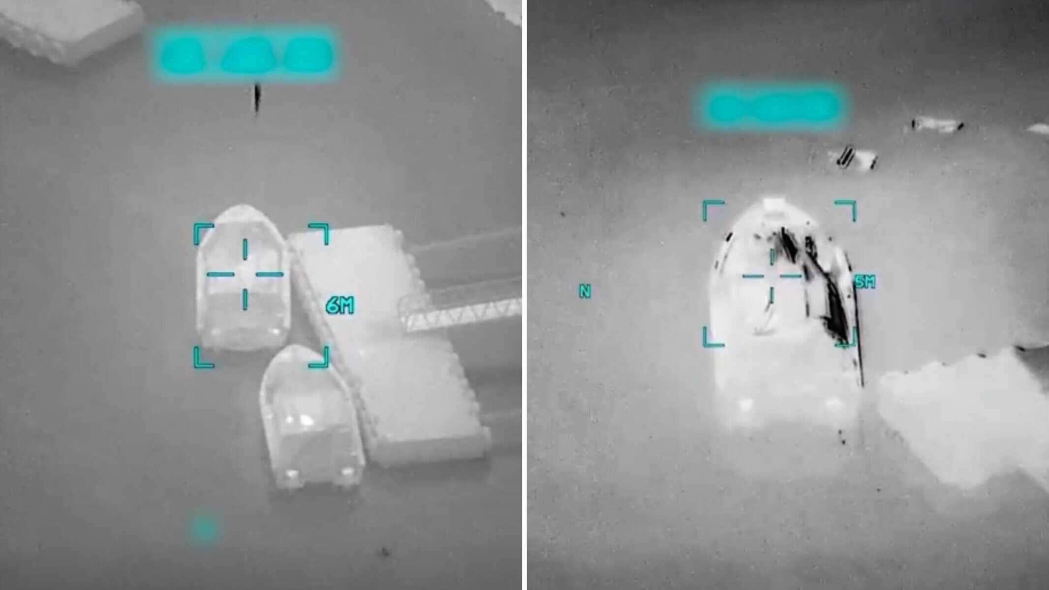 Уражені американцями катери іранського флоту. 10 березня 2026 року. Джерело: CENTCOM