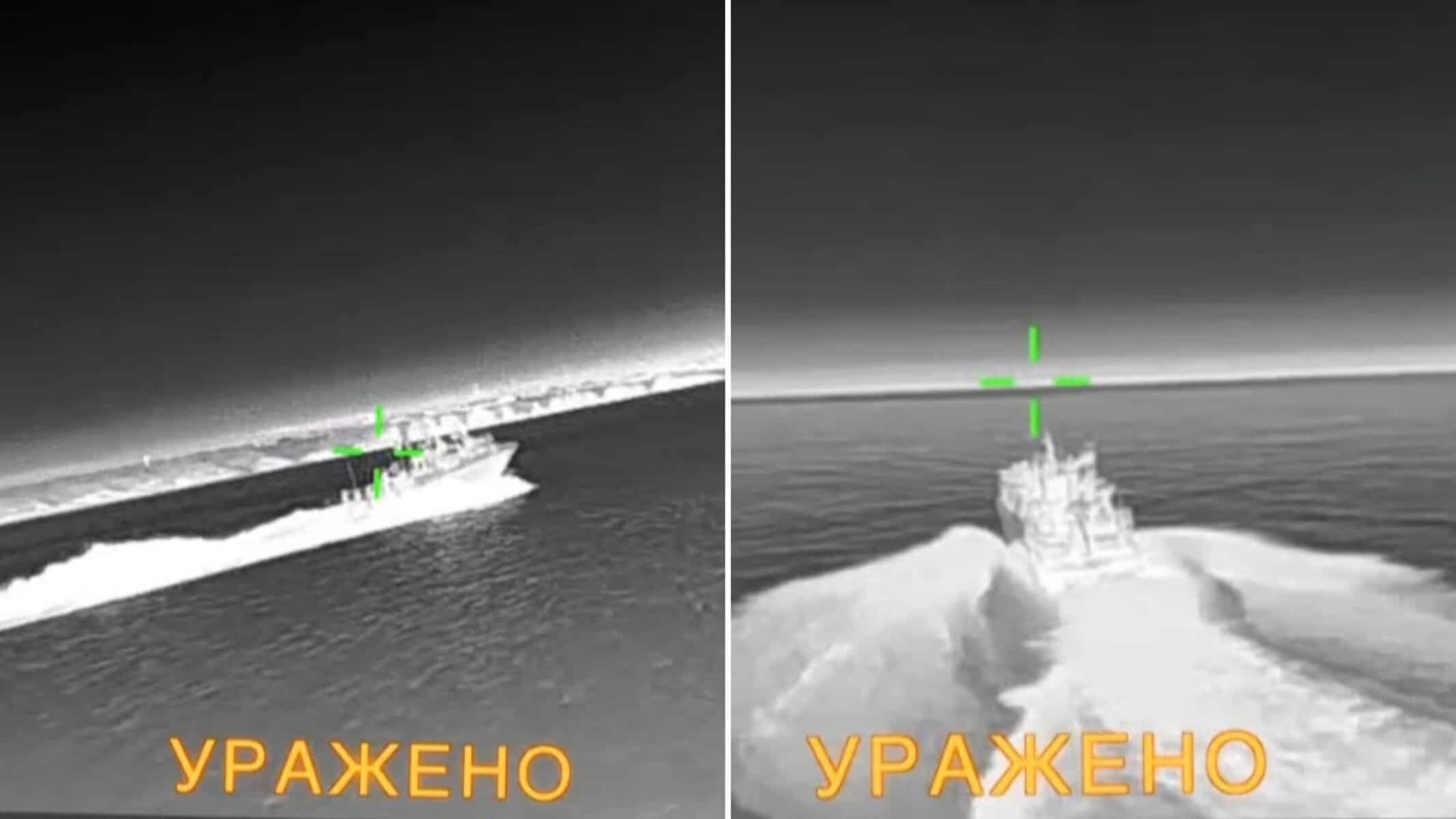 Ураження російських катерів «БК-16» в тимчасово окупованому Криму. Березень 2026. Джерело: ГУР МО