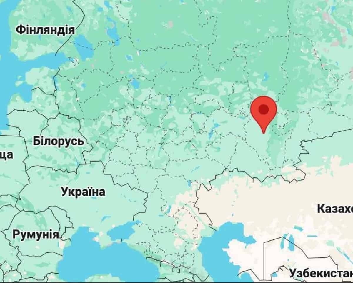 Distance between Ukraine and the targeted refinery. Source: Google Maps