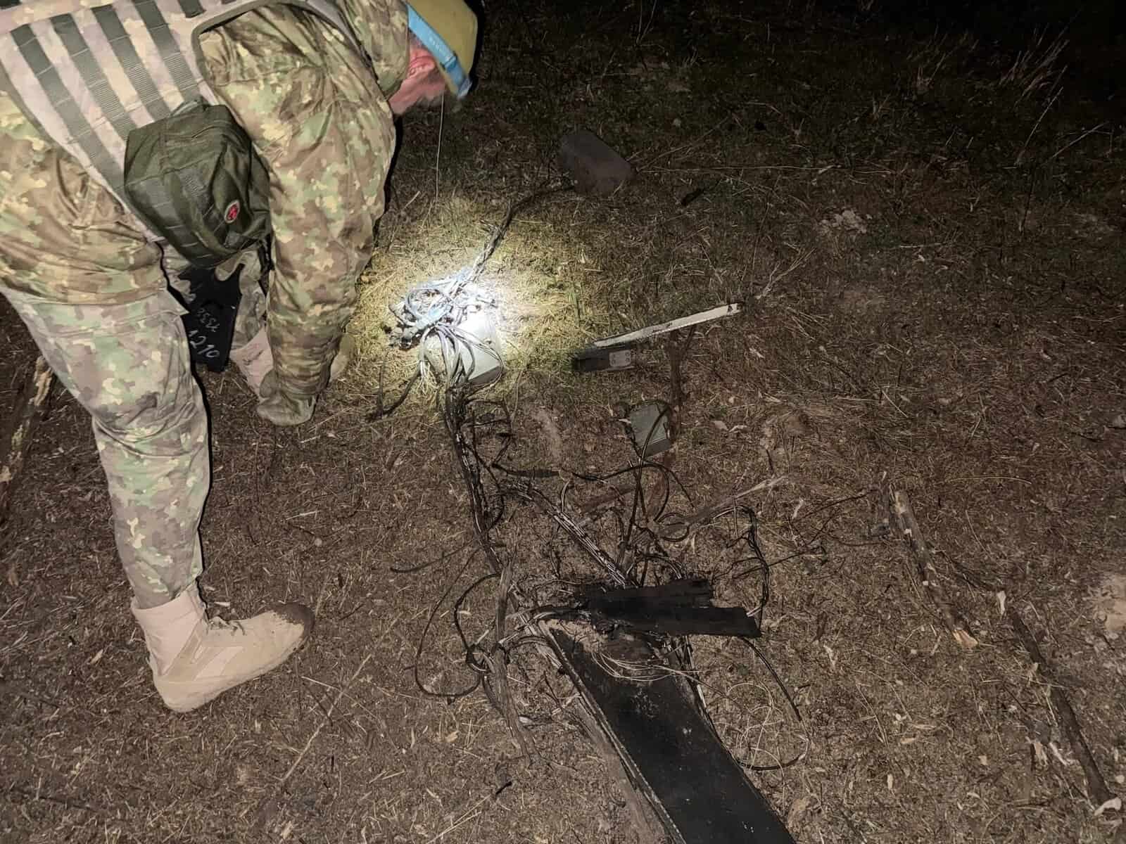 Wreckage of a Russian drone in Romania. March 26, 2026. Photo credits: ISU Tulcea