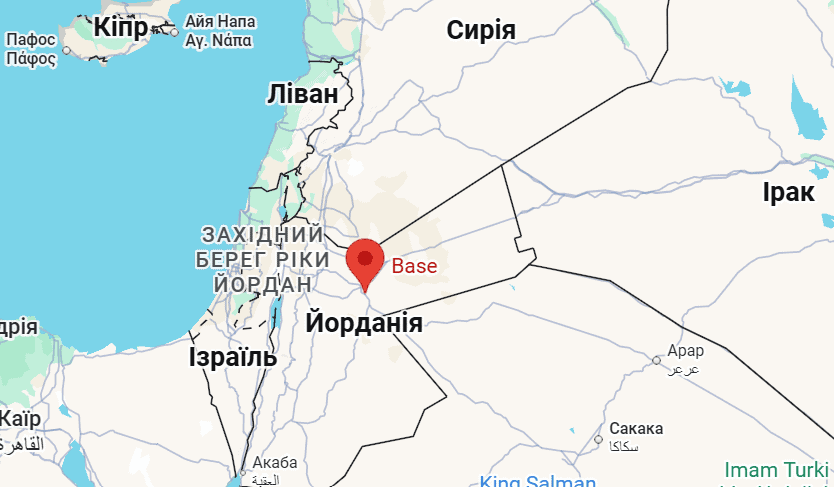 Авіабаза аль-Азрак в Йорданії. Джерело: Google Maps