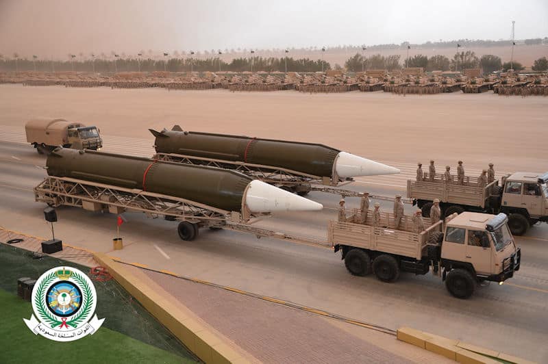 Балістичні ракети середньої дальності DF-3. Фото: Міністерство оборони Саудівської Аравії