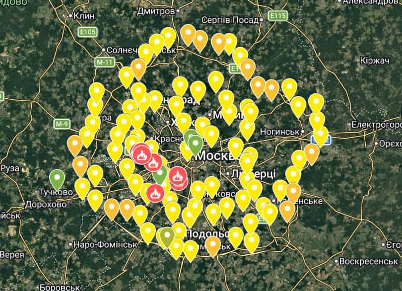 Russia Expands Air Defense Tower Network Around Moscow, Closing Gaps in Defense