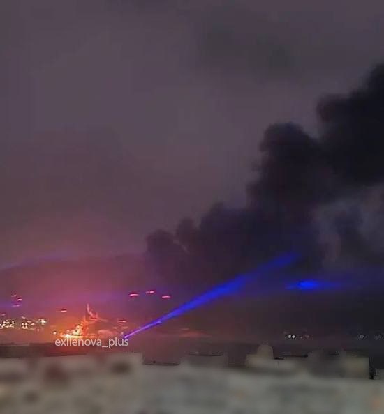 Пожежа на нафтоналивному терміналі «Шесхарис» у Новоросійську. 2 березня 2026 року. Джерело: Exilenova+