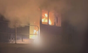 A burned-out diesel locomotive in the Kemerovo Region. March 20, 2026. Photo credits: Freedom of Russia Resistance