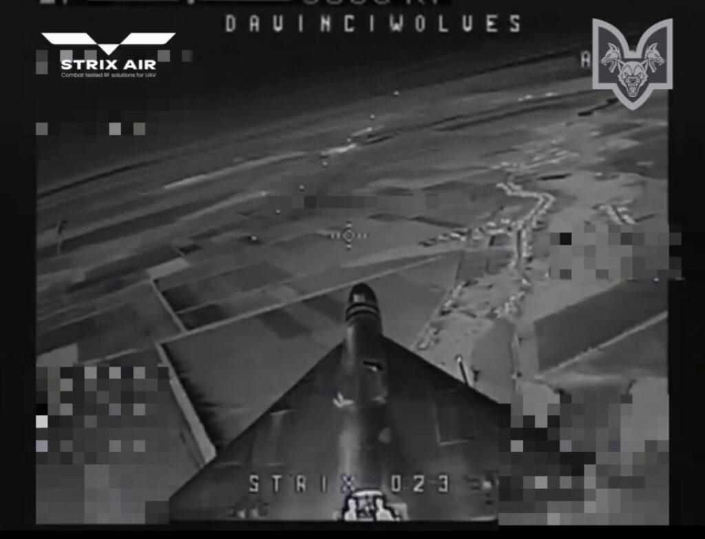 Збиття російського дрона-камікадзе Shahed перехоплювачем Air Baby. Фото: Strix Air