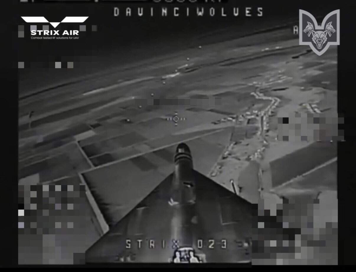 Збиття російського дрона-камікадзе Shahed перехоплювачем Air Baby. Фото: Strix Air