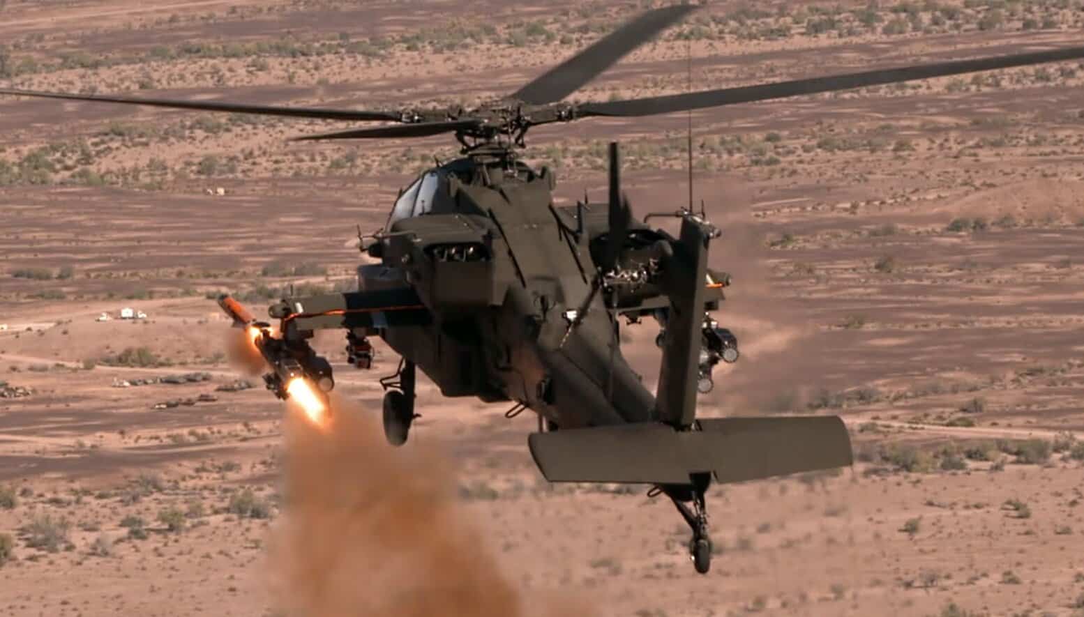 Гелікоптер AH-64E Apache запускає дрон Altius 700. Березень 2026. Джерело: Anduril