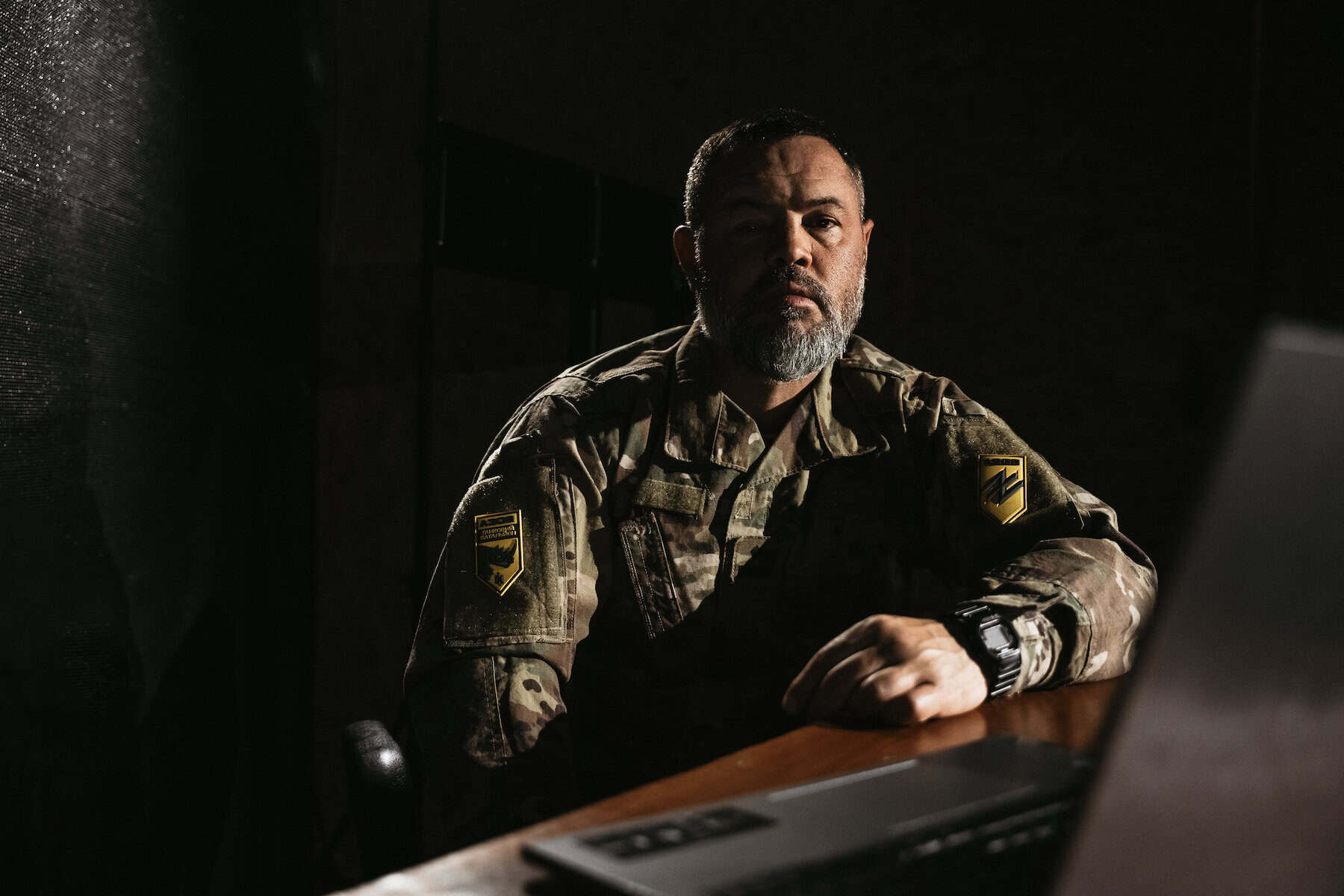 Командир танкового батальйону 12-ї бригади спеціального призначення «Азов» майор Артем «Крим» Костриця.