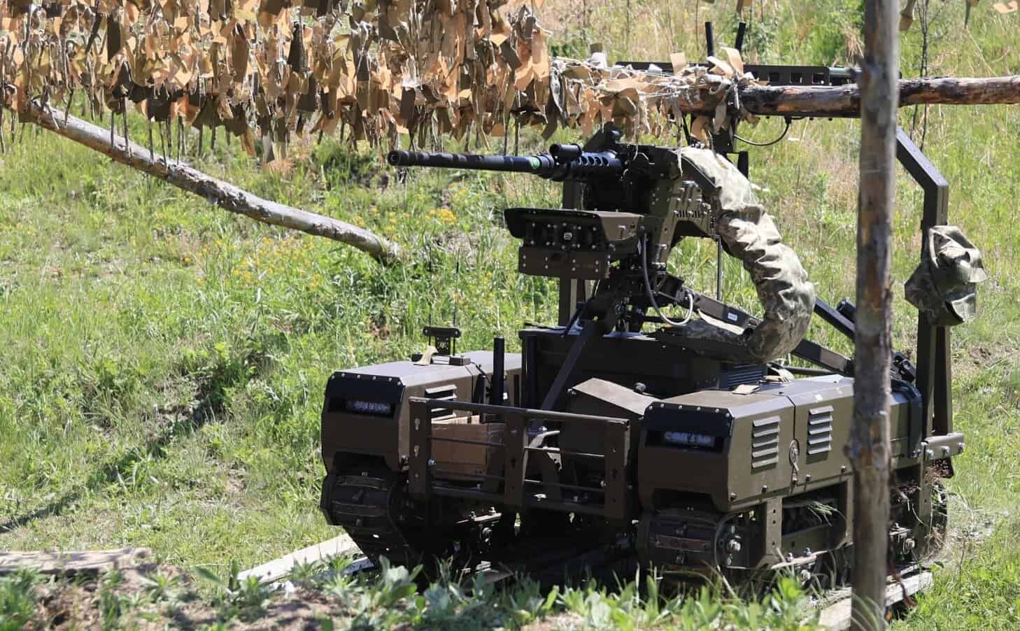 Ukrainian ground drone Droid TW-12.7. Ukraine. Photo credits: DevDroid