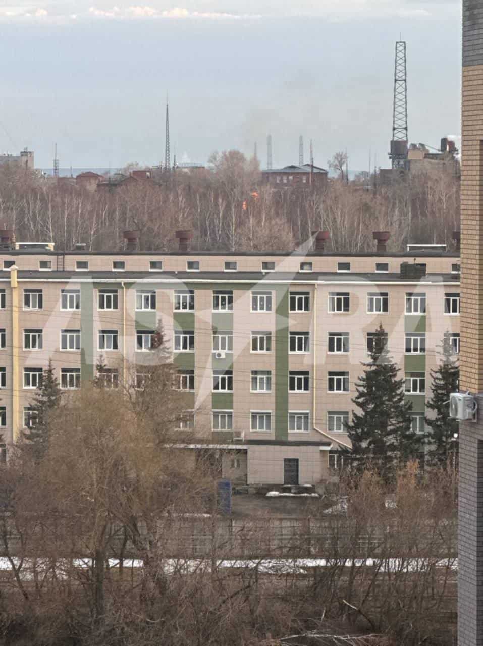 Smoke over the Kazan Gunpowder Plant. Photo credits: ASTRA