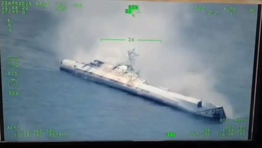 French Exocet Missile Sinks Former German Frosch-Class Ship