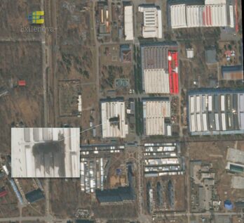 Satellite image of the site where the workshop roof collapsed. Photo credits: Exilenova+