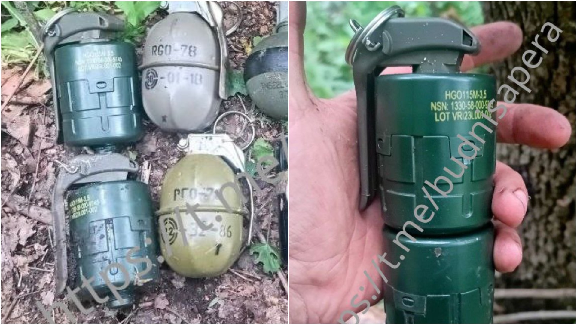 Modular Norwegian Nammo SOHG grenades in the hands of Russian troops in Ukraine. 2025. Source: t.me/budnisapera