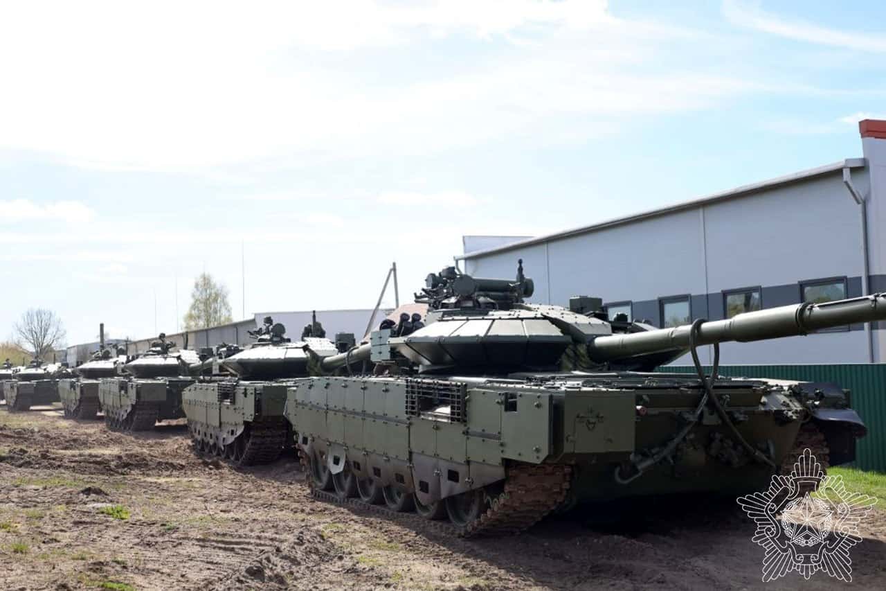 Transfer of T-72BM2 tanks. Photo credits: Ministry of Defense of Belarus