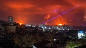 Fire at the Sheskharis oil terminal in Novorossiysk, Krasnodar Krai. 04/06/2026. Photo: Astra