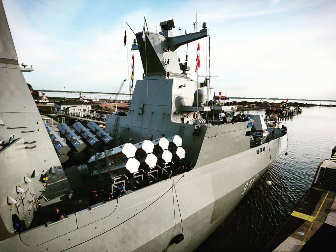 Lead Algerian Navy frigate El Radii (910) in port. Algeria selected the Swedish RBS-15 Mk3 missile as the primary weapon for engaging both naval and land targets on its new ships. Photo credits: Navalnews