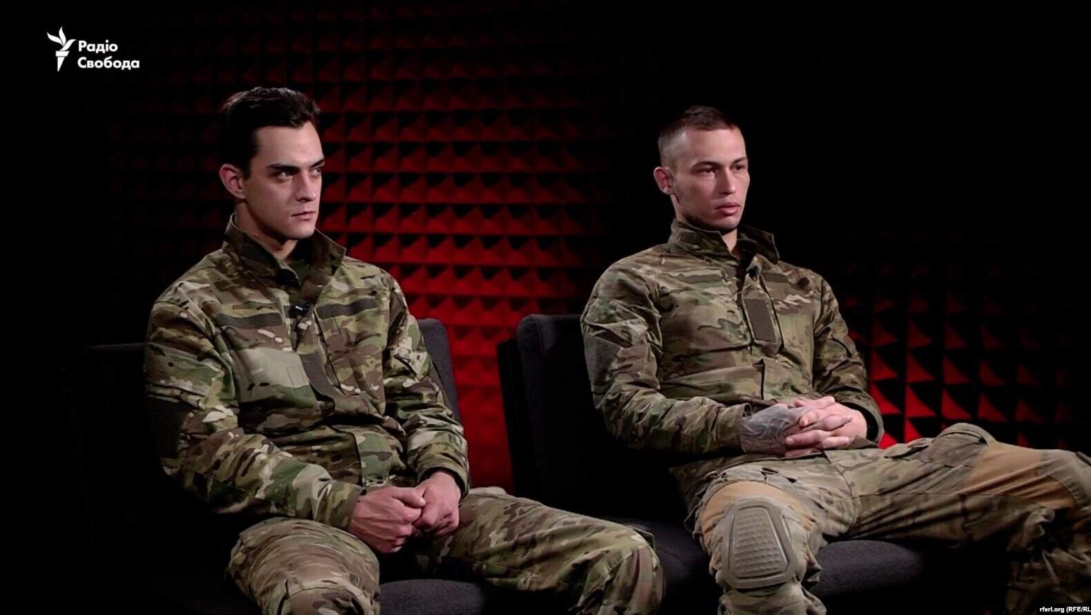 They were in “Storm-Z” and the Wagner Group, and now they are defending Ukraine: RVC soldiers Mikhail “Pers” (left) and “White” (right) during an interview recording on Radio Free Europe, January 2024