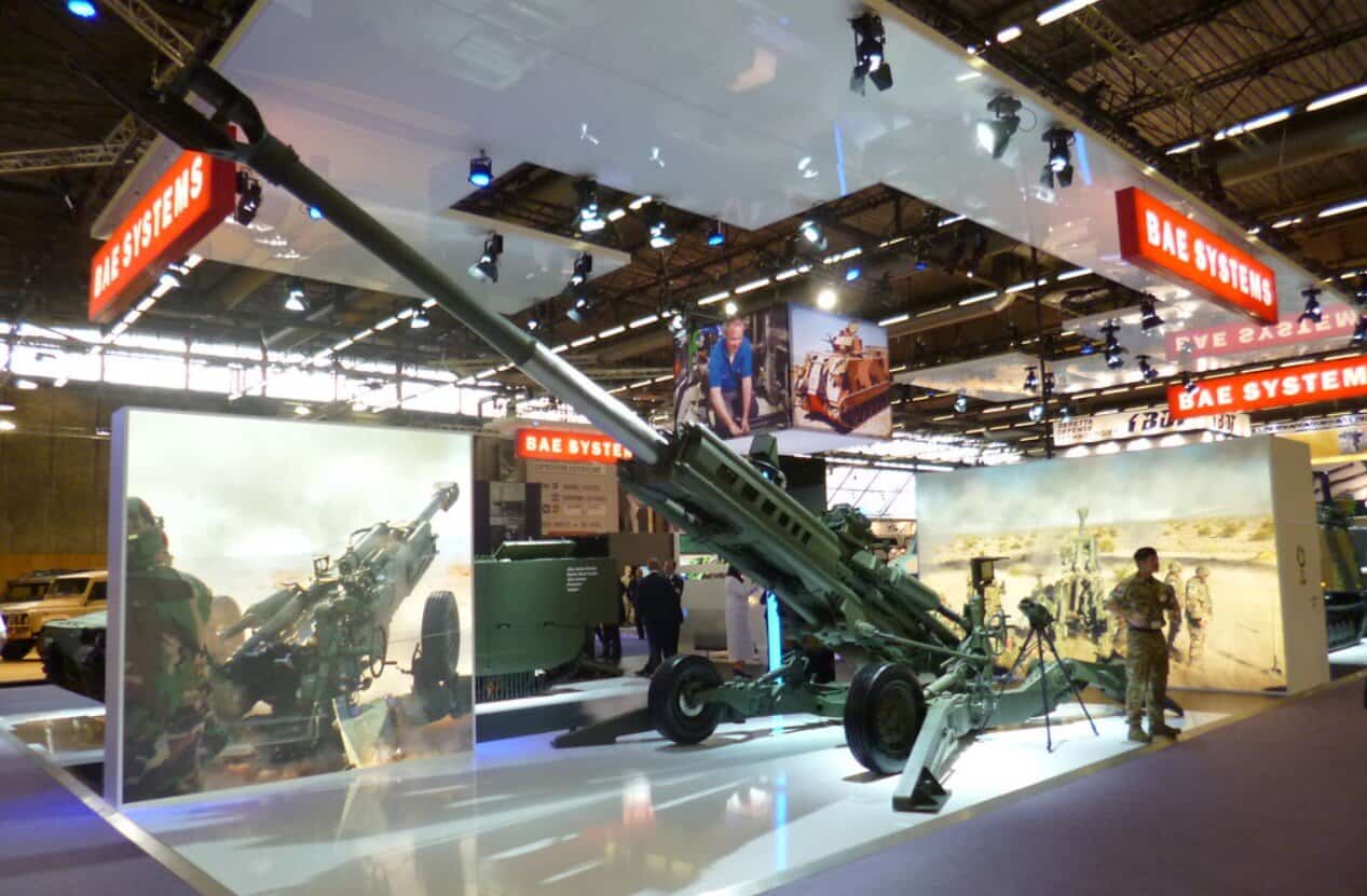 M777 howitzer at the BAE Systems stand during the Eurosatory 2012 exhibition. Photo credits: Shephard Media