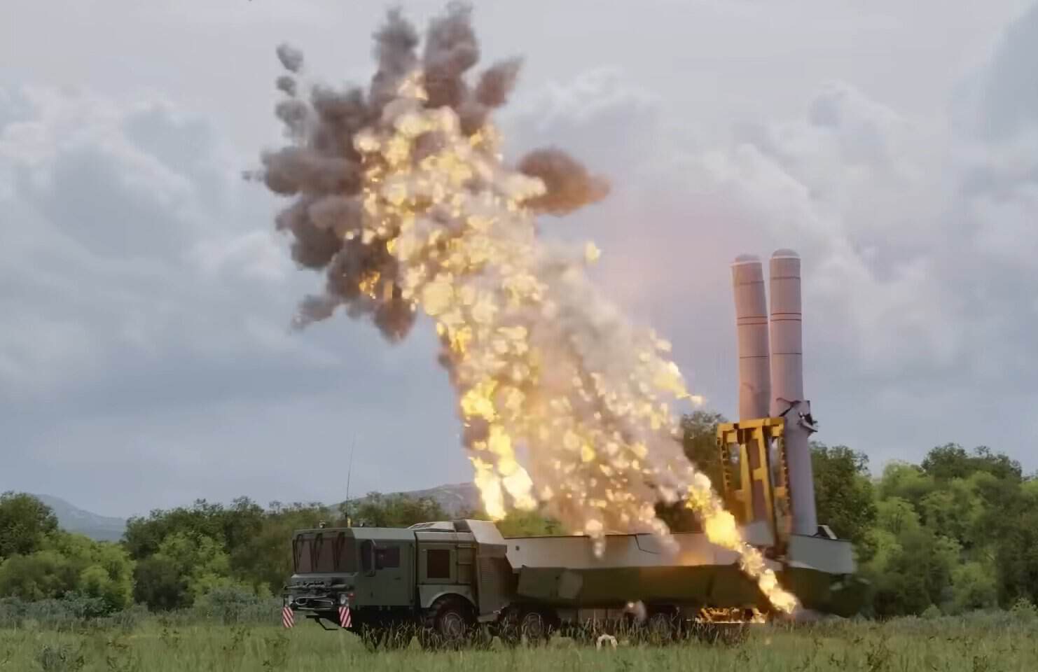 Airburst of the Stratus RS missile over a ground target. Source: MBDA