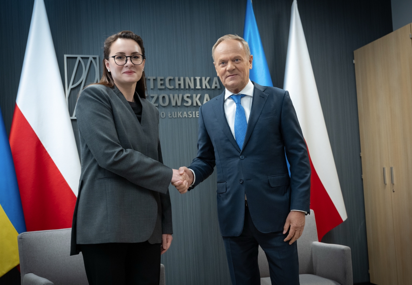 Yuliia Svyrydenko and Donald Tusk in Rzeszów. April 2026. Source: @Svyrydenko_Y