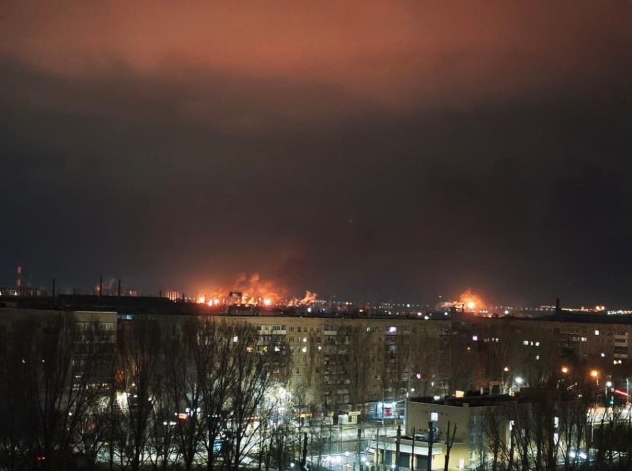 Drones Attacked Tolyattikauchuk Chemical Plant, Triggering Major Fire