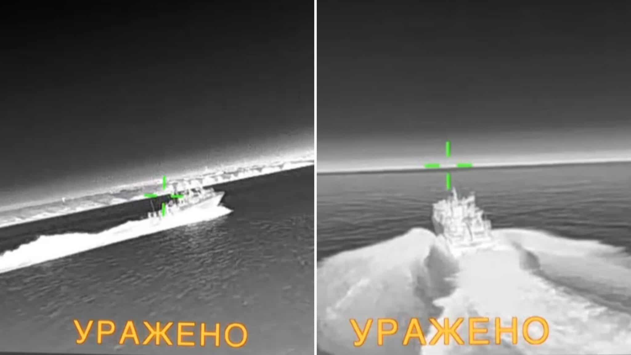 Hitted Russian BK-16 boats in temporarily occupied Crimea, March 2026. Photo credits: DIU