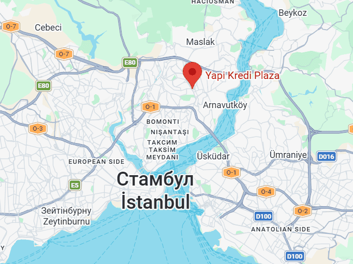 The Yapı Kredi Plaza office center in the Beşiktaş district. Photo credits: Google Maps