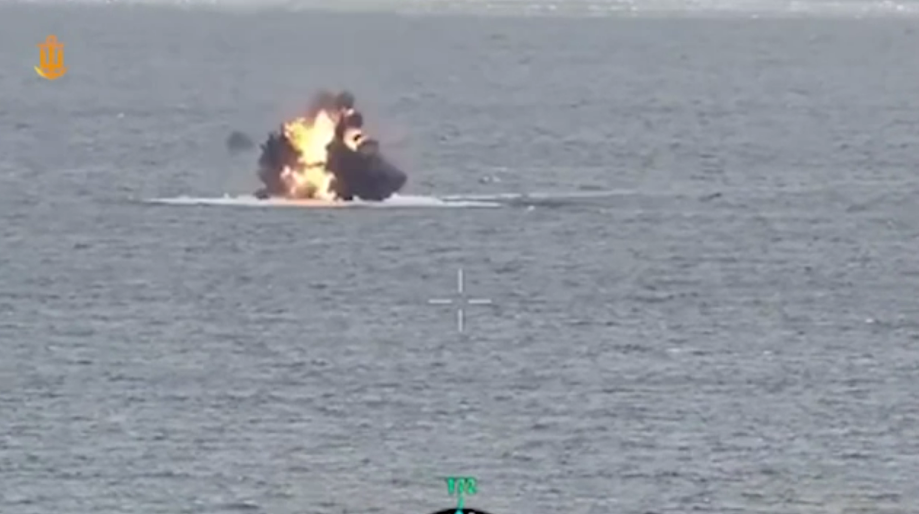 Ukrainian Navy Destroyed Russian Maritime Drone Attempting to Attack Port