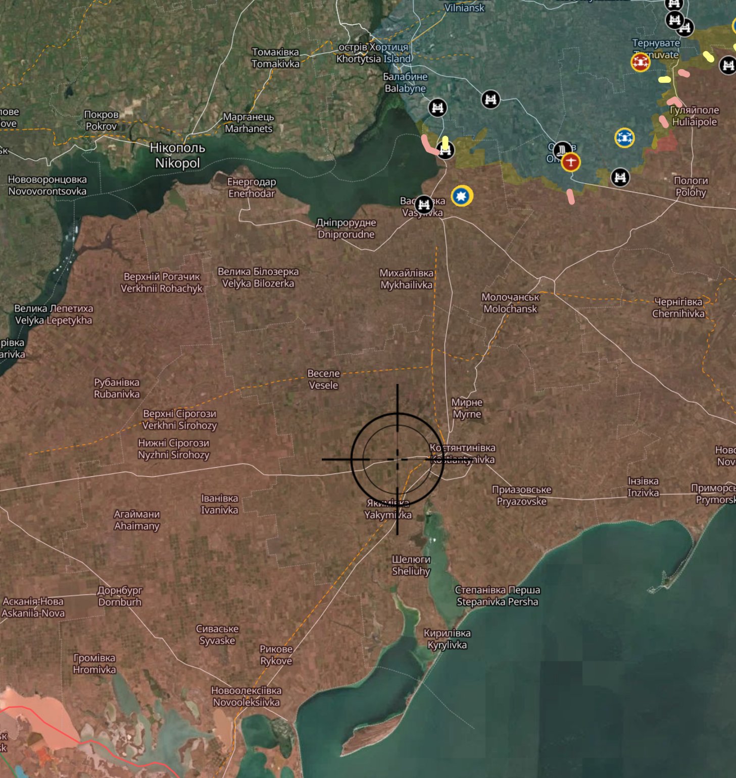 Місце ураження РСЗВ «Торнадо-С». 26 квітня 2026 року. Джерело: imi (m)