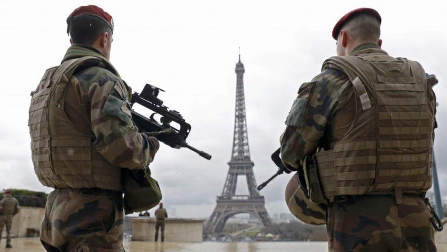 Patrols on the streets of Paris. Photo credits: BBC