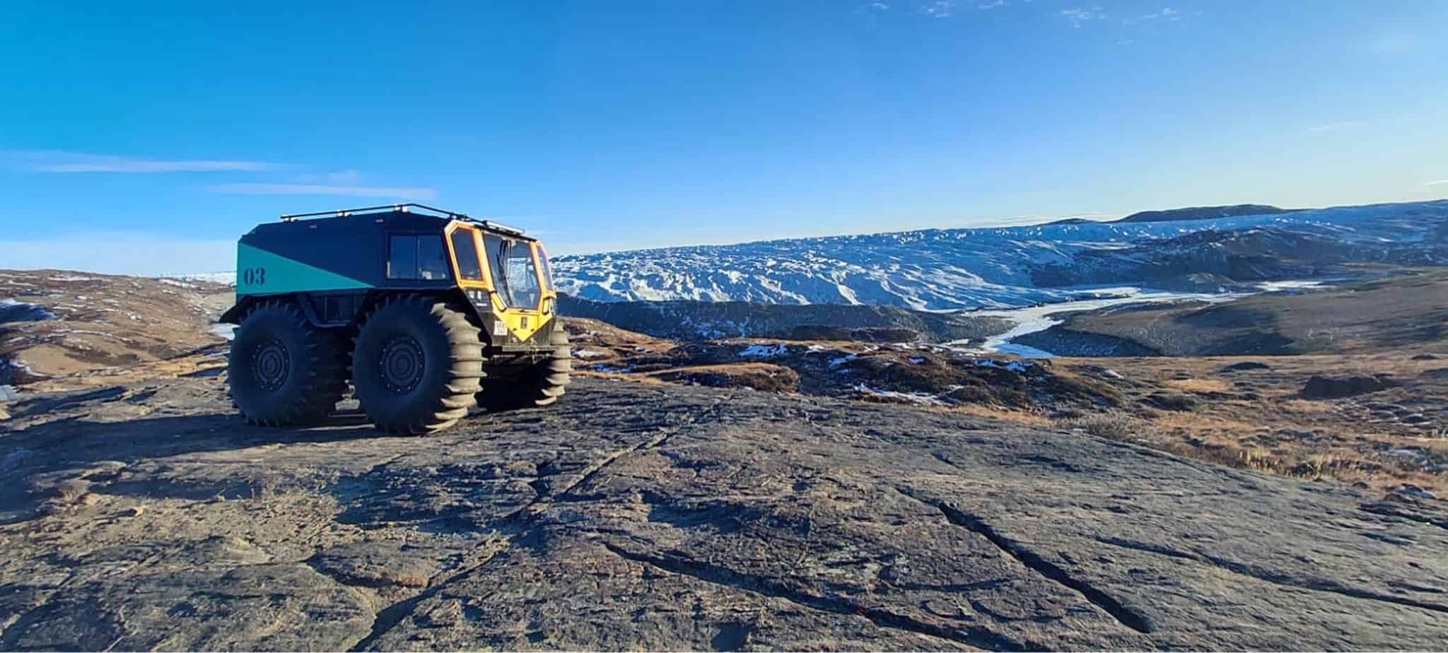 SHERP all-terrain vehicles from Arctic Capacity in Greenland. February 2026. Source: Gisli Gislason