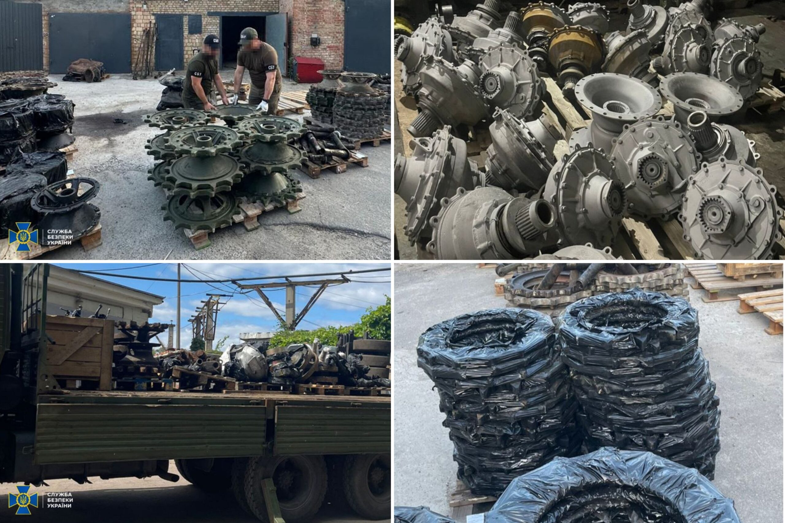 Запчастини до бронетехніки, які передали ЗСУ. Квітень 2026. Фото: СБУ 