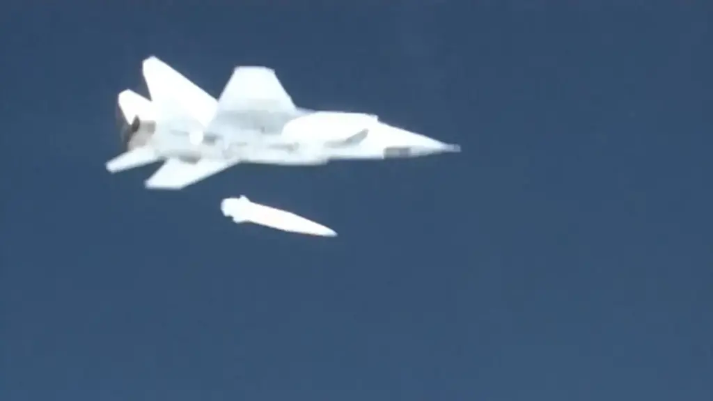 Launch of a Kinzhal missile from a MiG-31K. Photo from open sources
