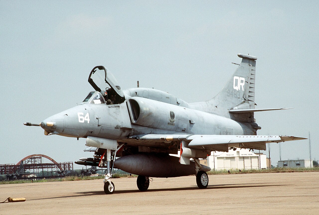 A US Marine Corps A-4M aircraft. February 1, 1988. Photo credits: USMC
