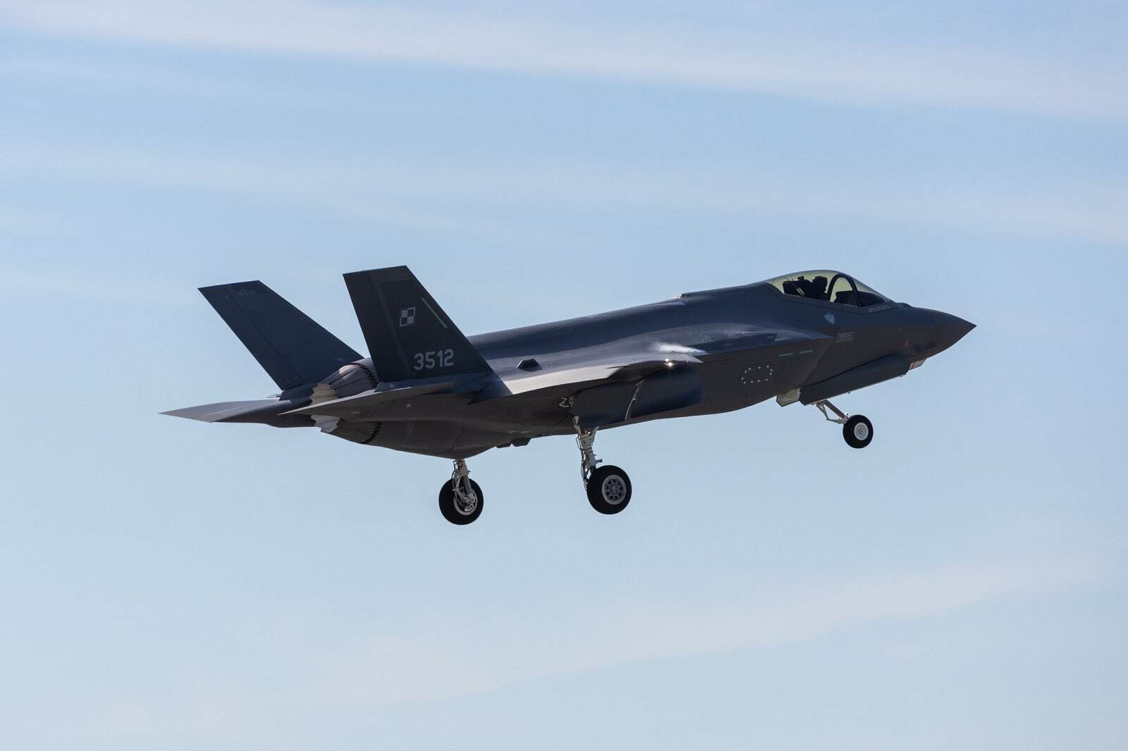 Дванадцятий винищувач F-35А Husarz для ПС Польщі. 8 травня 2026 року. Фото: Władysław Kosiniak-Kamysz