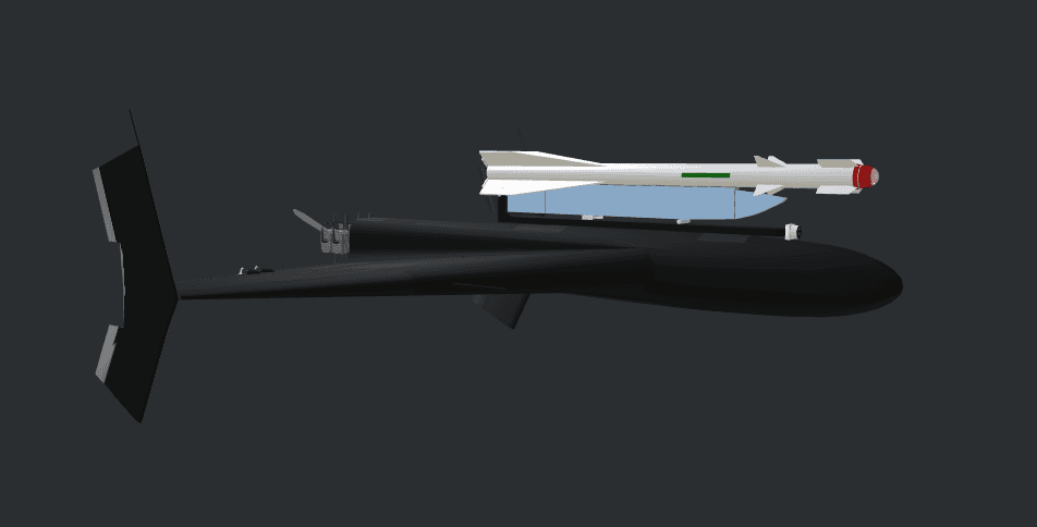 The Geran-2 model of the E series with the R-60 missile. Photo credits: Defense Intelligence of Ukraine