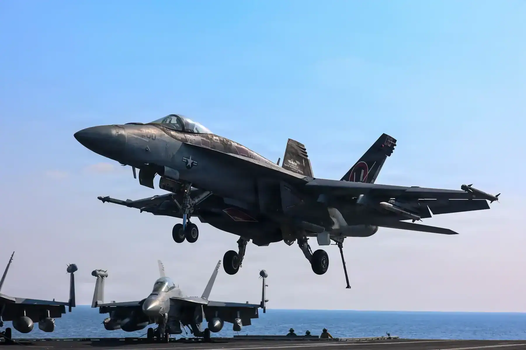 U.S. Navy F/A-18 Fires on Iranian Tanker Attempting to Breach Blockade