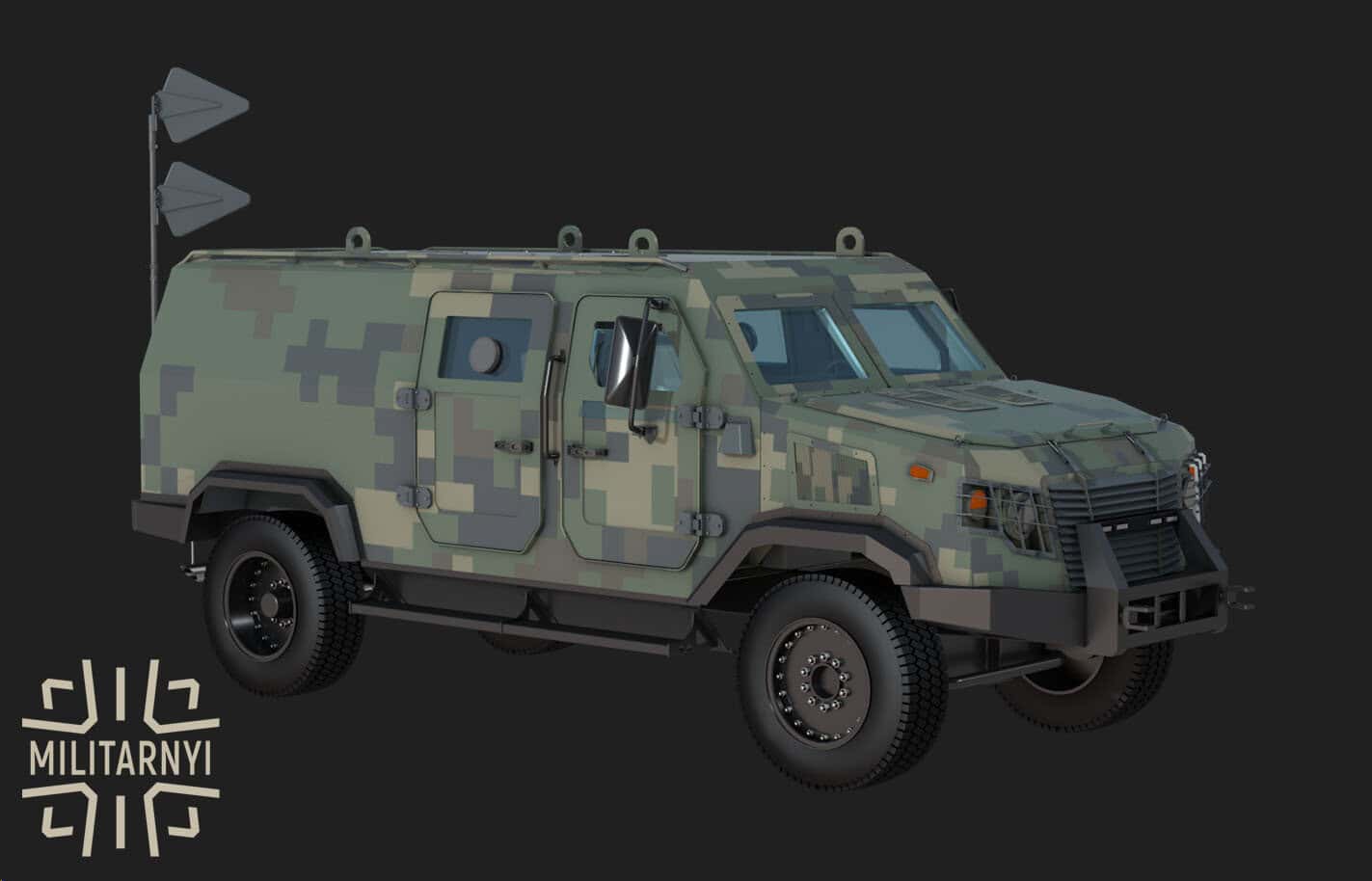 The Kaskad radio reconnaissance system by Infozahyst based on the Kozak-5 armored vehicle. Source: Militarnyi