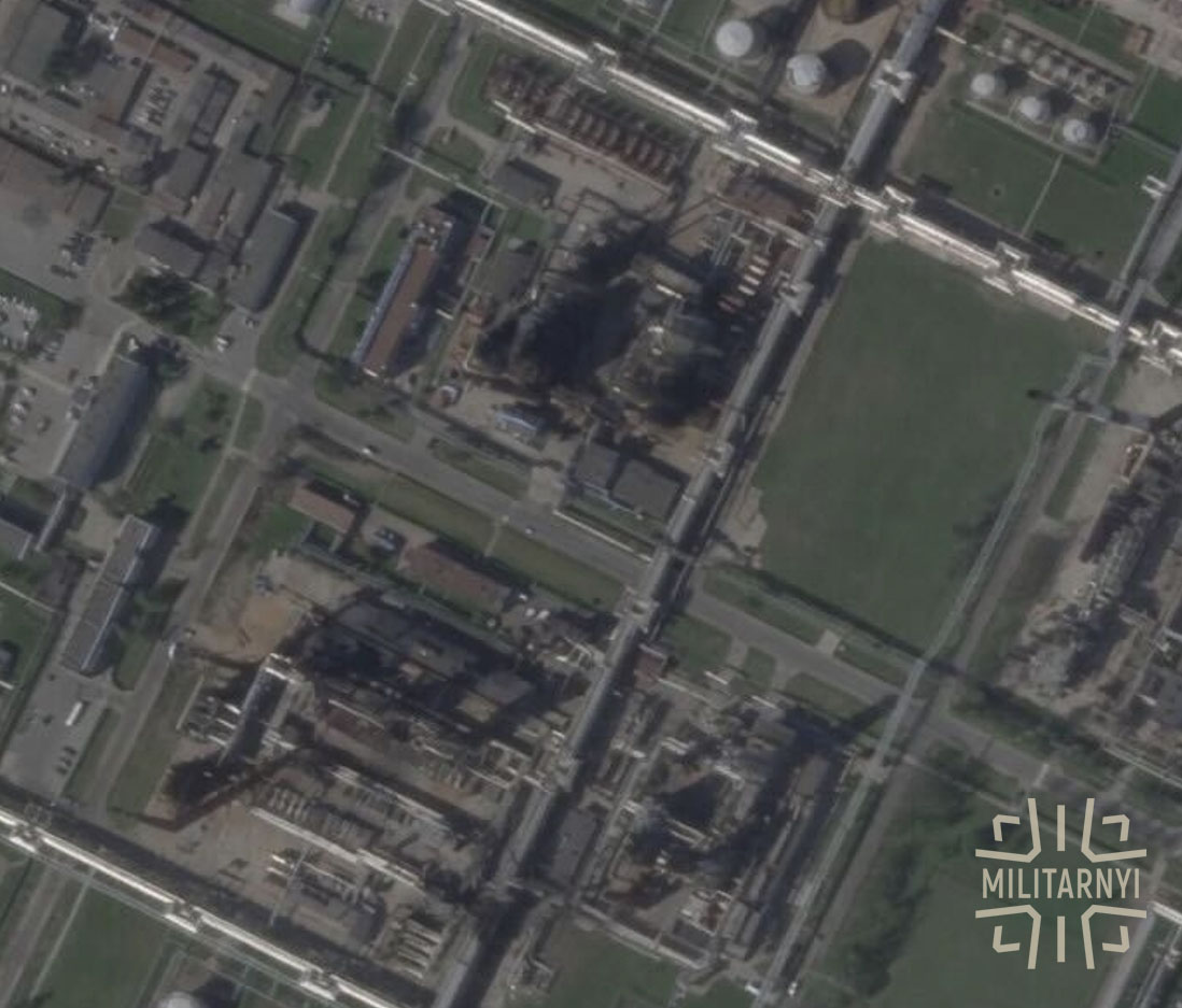 The KINEF oil refinery in a SkySat satellite image on May 6, 2026. Source: Militarnyi