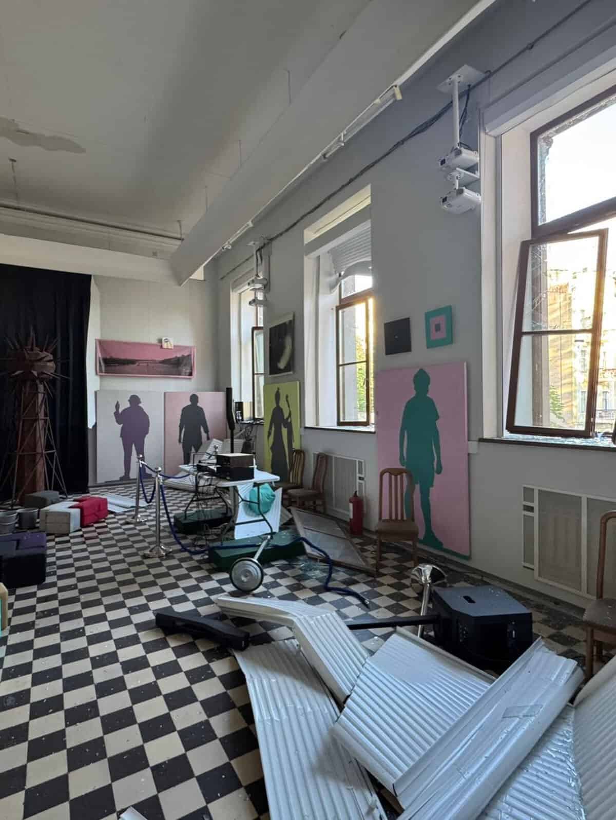 The National Art Museum of Ukraine damaged as a result of a missile strike on May 24. Photo credits: Ministry of Culture