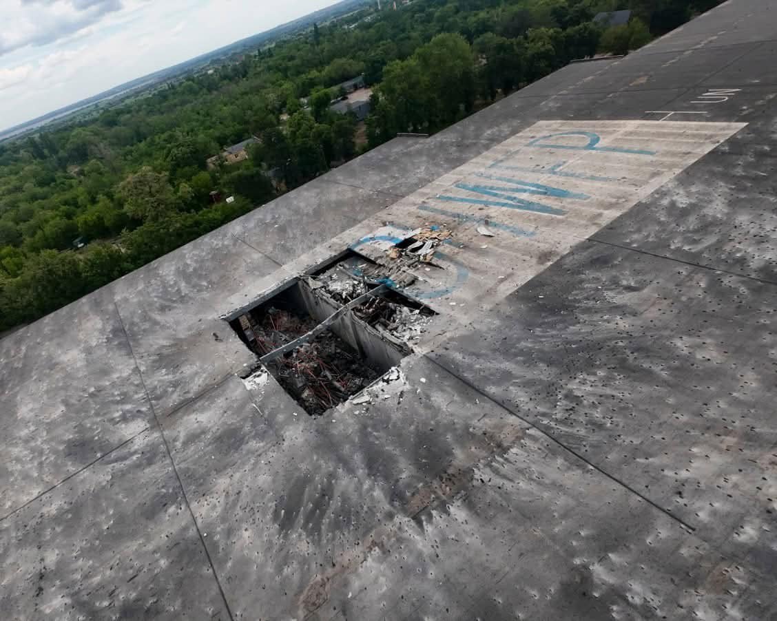Warehouse of the World Food Programme in Dnipro damaged by a missile strike. May 25, 2026. Photo credits: WFP