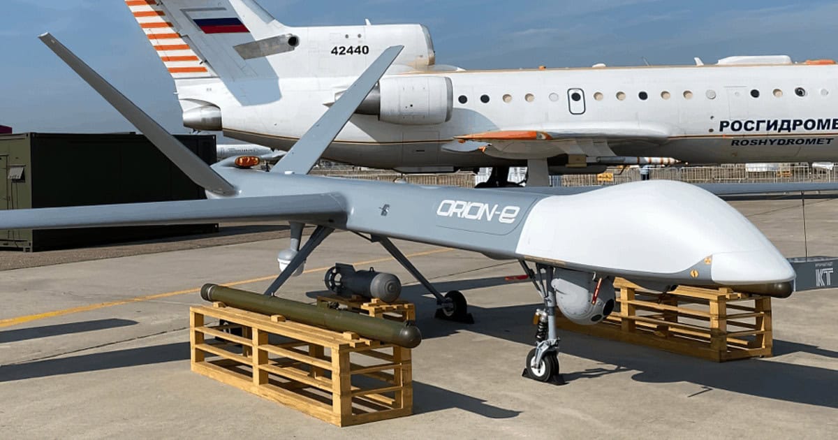 Russian Orion-E strike UAV. August 2021. Photo credits Russian media
