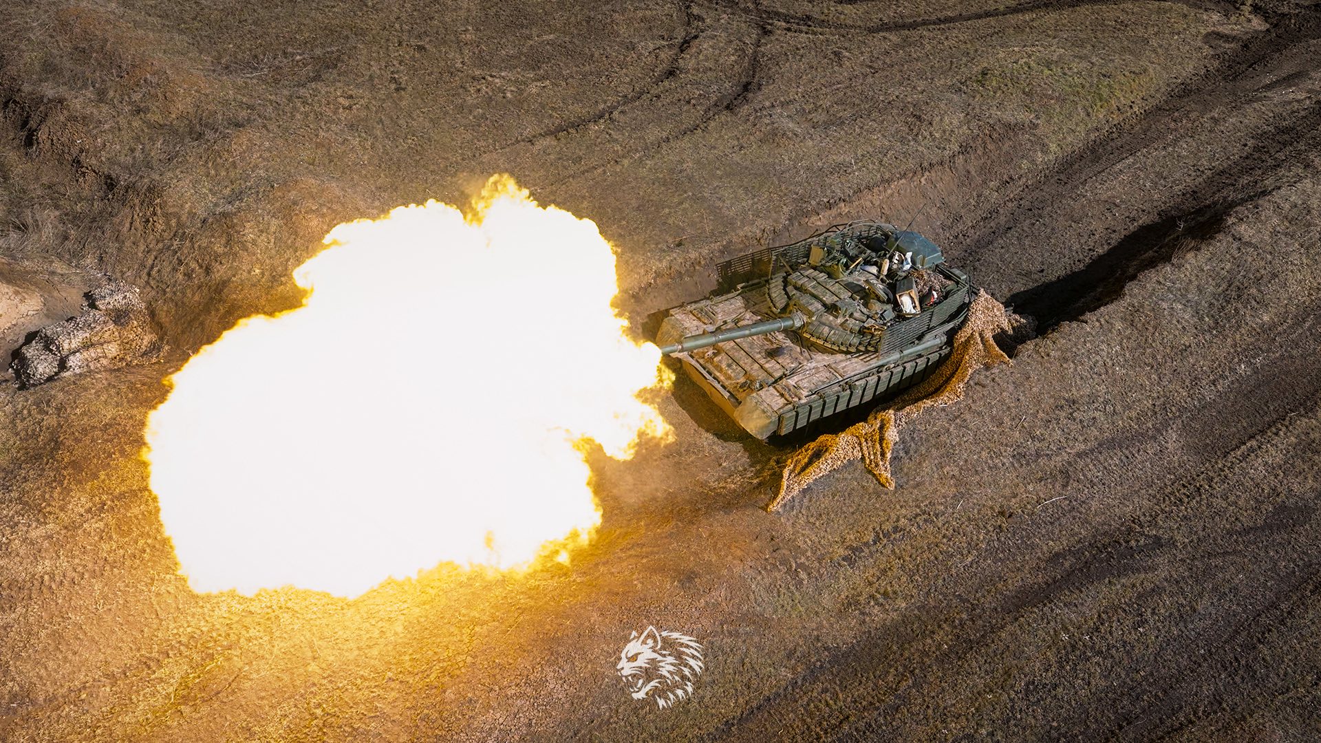 A tank of the 34th brigade during training at the training ground. Photo credits: 34th Marine Brigade