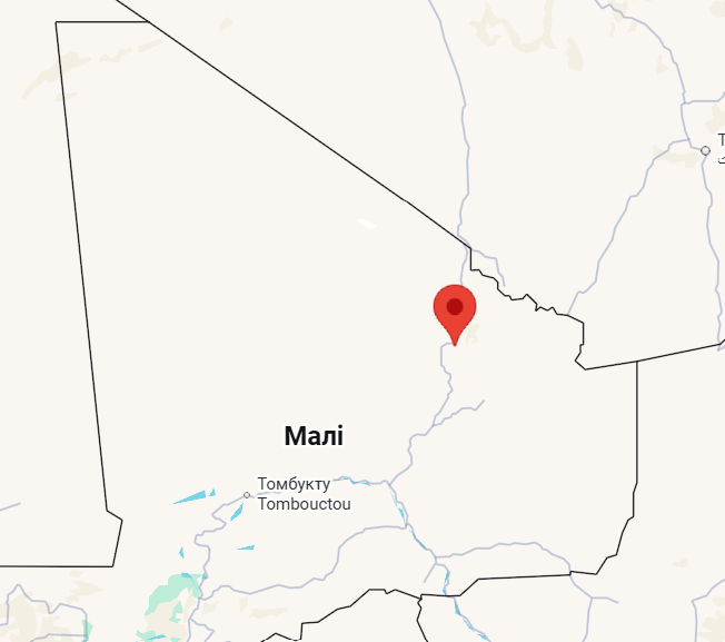 The settlement of Agelok in Mali on Google Maps