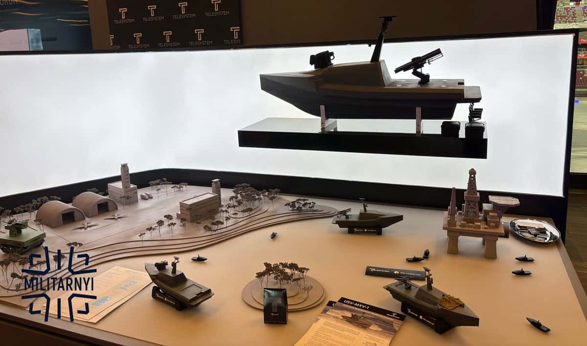USV-MXV-1 unmanned boat from Telesystems and Revobeam at the Defence24 Days exhibition. May 2026. Photo credits: Militarnyi