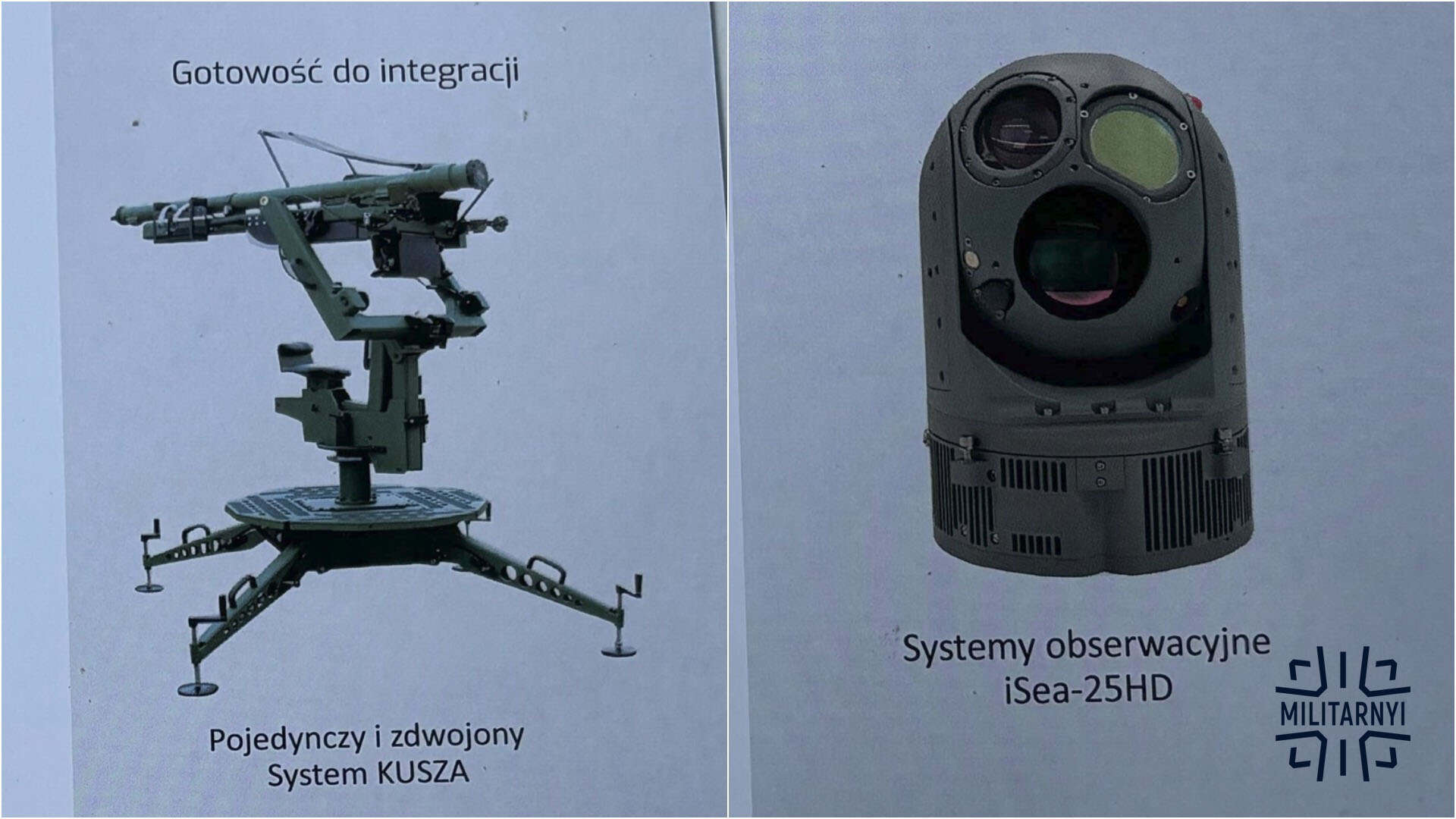 The KUSZA system with the Piorun MANPADS and the CONTROP iSea-25HD camera for the USV-MXV-1 drone boat. Photo credits: Militarnyi