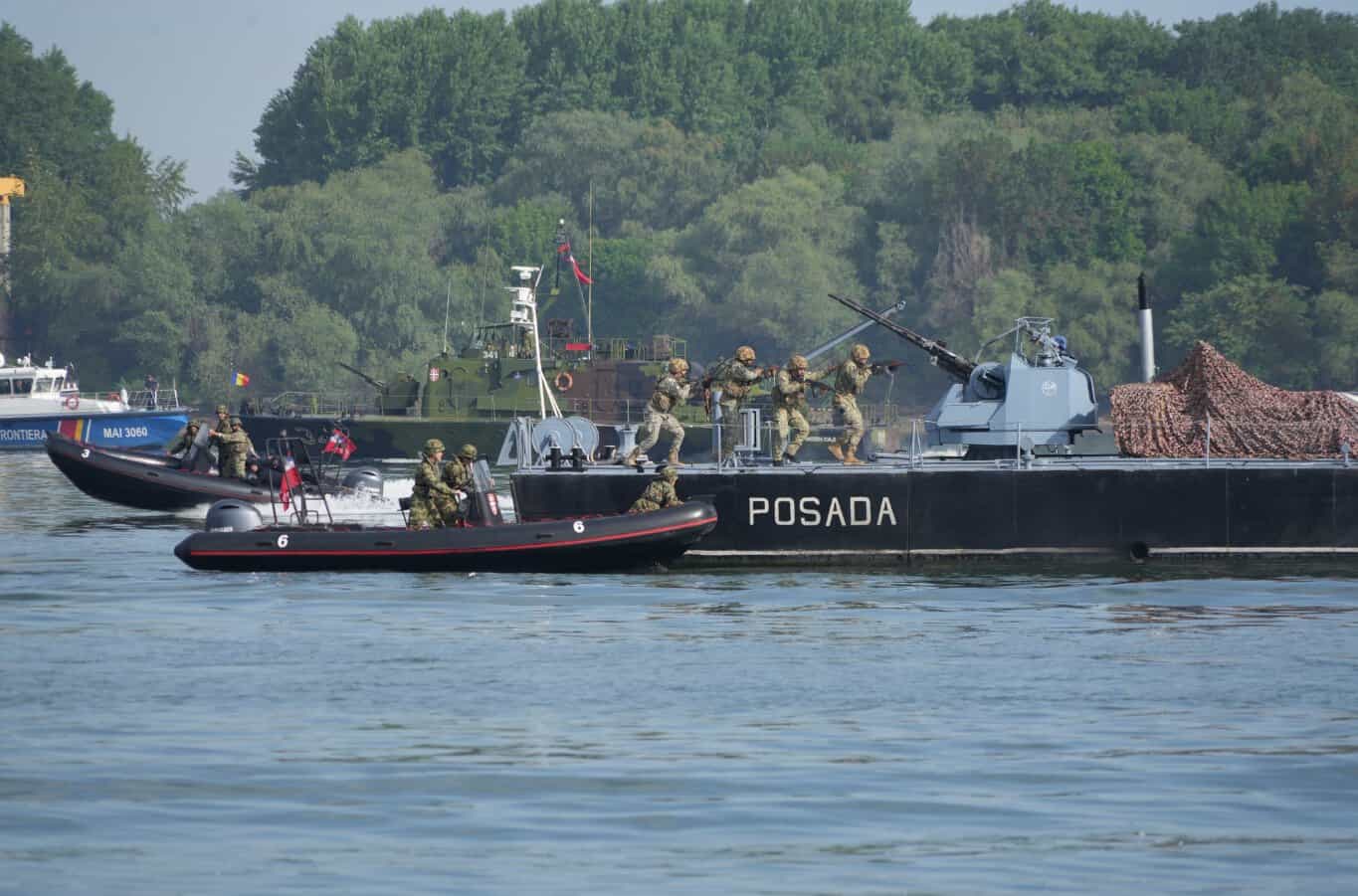 Romanian, Serbian, and Hungarian Boats and Divers Hold Joint Danube Maneuvers