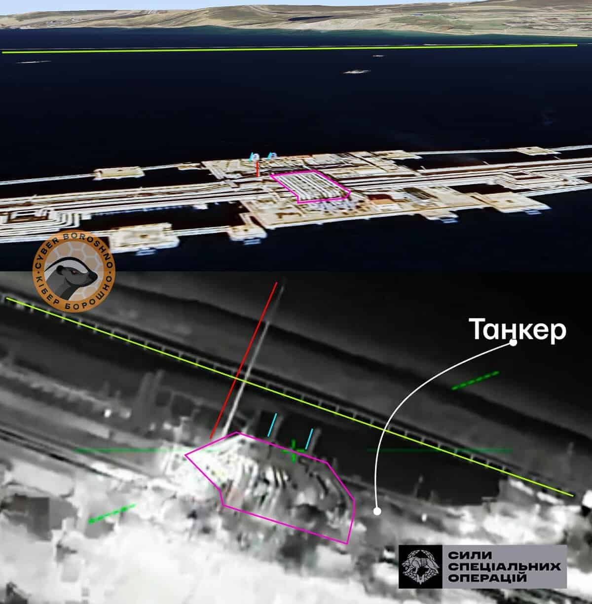The pipeline bridge located between piers No. 3 and No. 4. May 13, 2026. Photo credits: CyberBoroshno