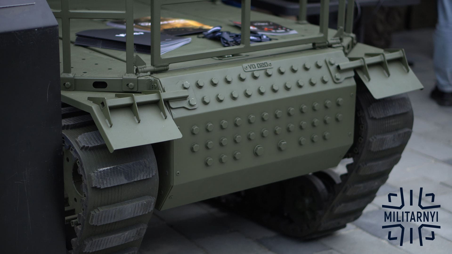Ukrainian rubber tracks on Vyriy’s DZHANKOI unmanned aerial vehicle. May 2026. Photo credits: Militarnyi